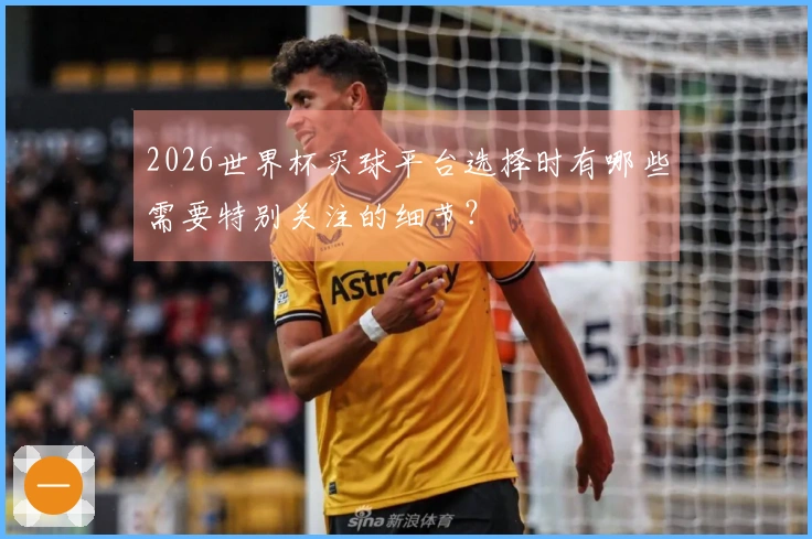 2026世界杯买球平台选择时有哪些需要特别关注的细节？